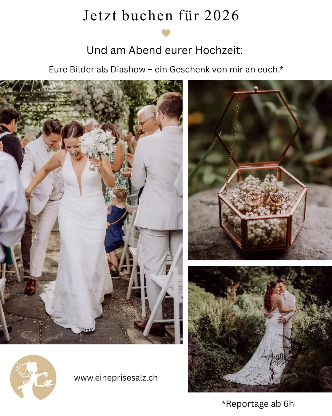 Diashow am Hochzeitsabend mit den ersten Bildern vom Brautpaar