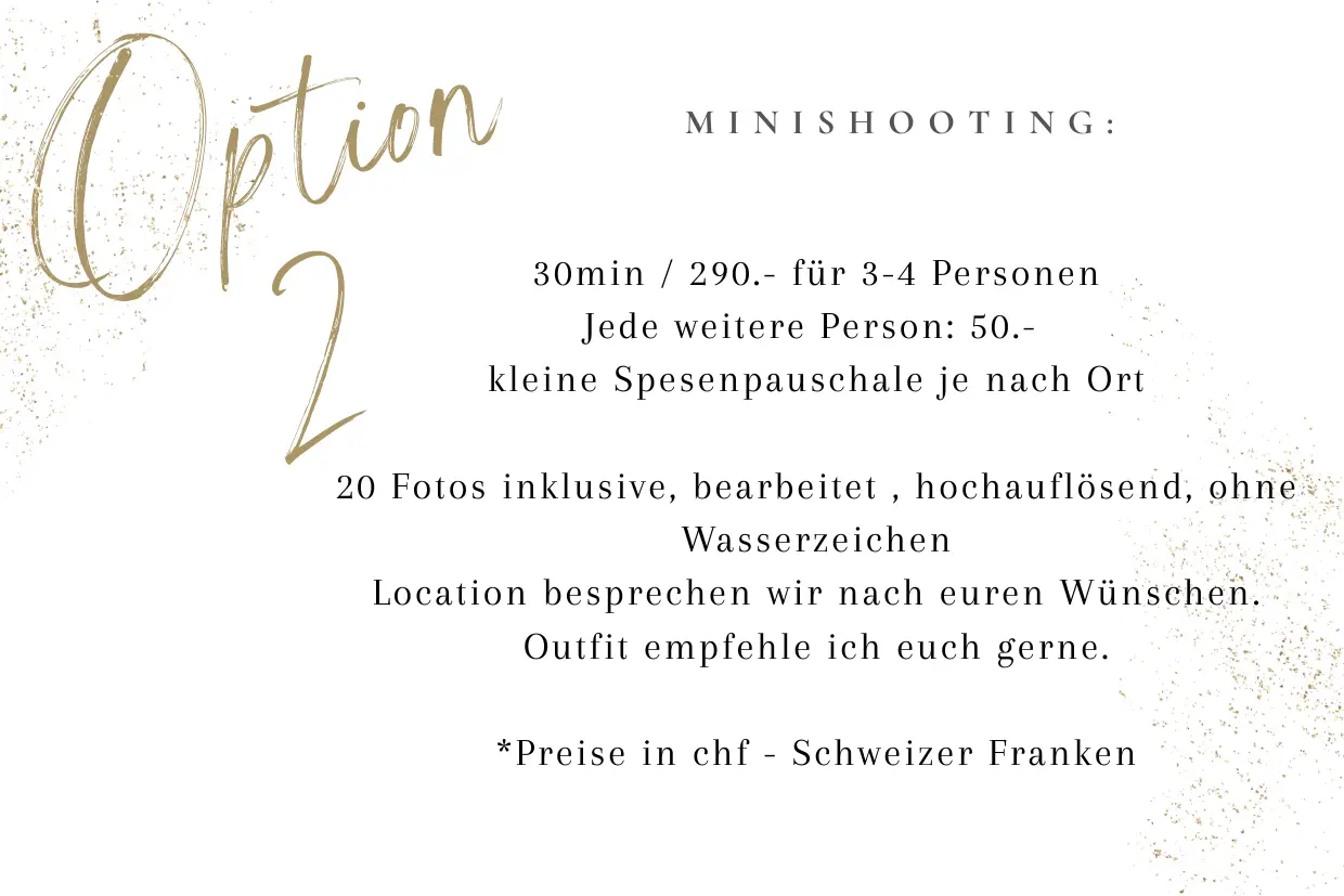 Konditionen Familienshooting von Fotografin Luzern